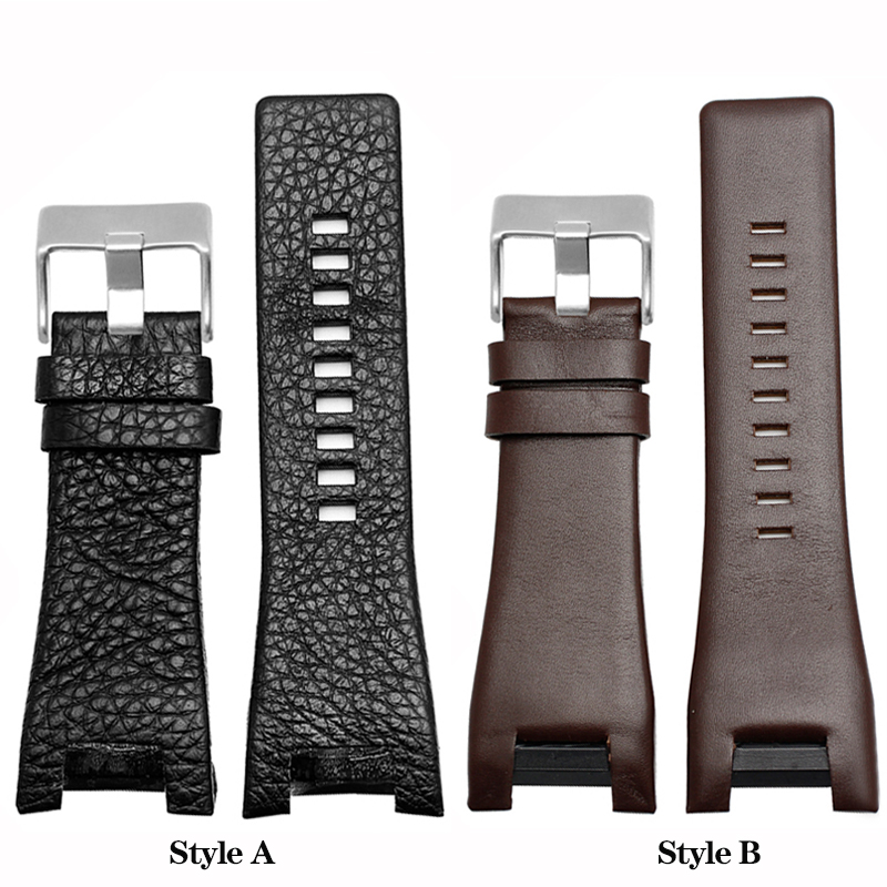 Diesel Watches Smartwatch - Genuine Leather Notch Watch Band for
