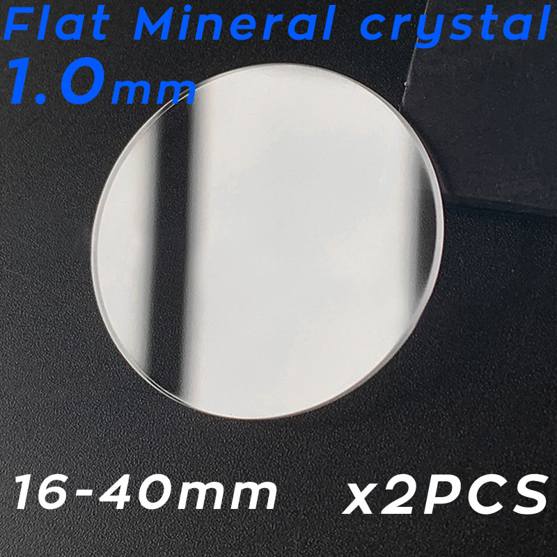 Watch Crystal Replacement - New 2PCS Thickness 1mm Flat Round