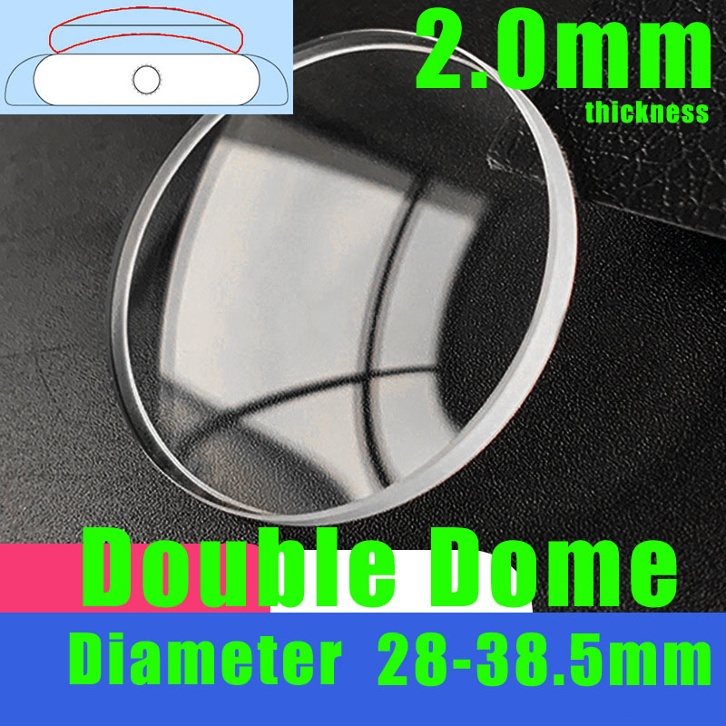 Watch Crystal Replacement - Double Dome 2.0mm Round Watch Crystal