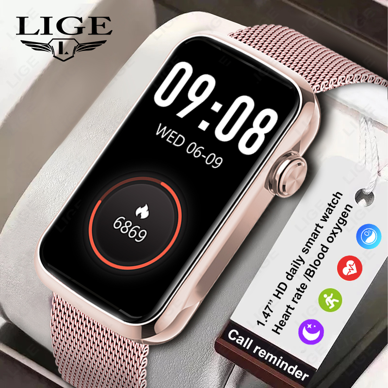 Smartwatch Ladies Watches For Women - LIGE 1.47'' Smart Watch Women Men