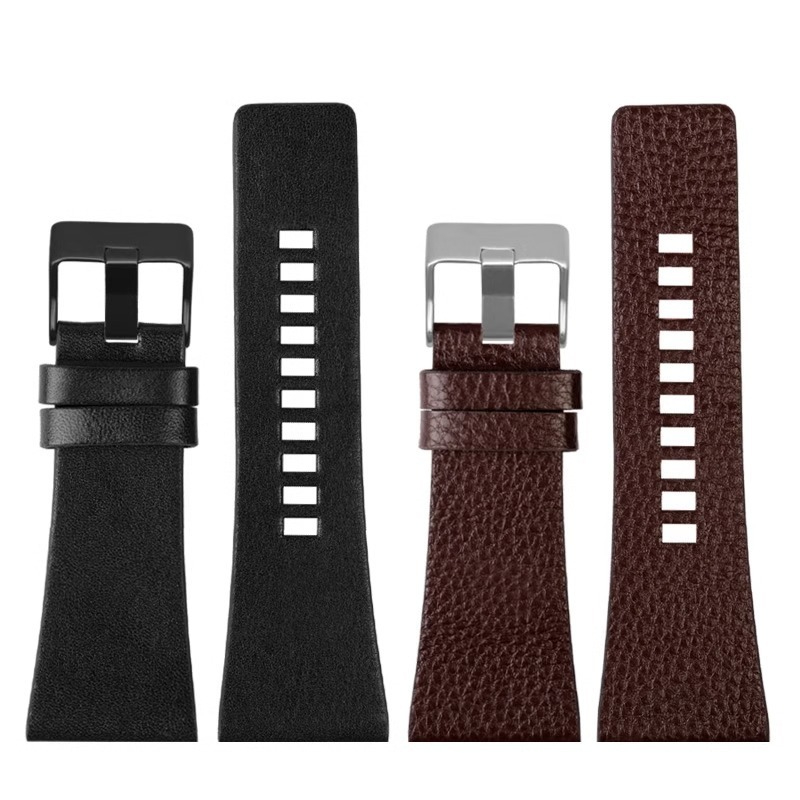 Diesel Watches Smartwatch - Lychee Patterned Cowhide Watch Strap for