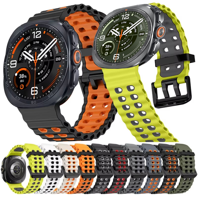 Tide Watch Surf - Two-Tone Silicone Band For Samsung Galaxy