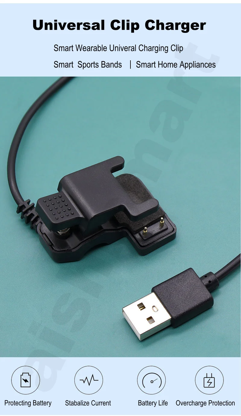 Clip Charger 2pin 3pin 3mm 4mm - Watch X7 评论和价格