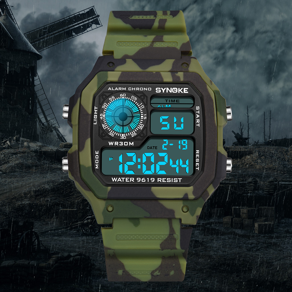 SYNOKE Outdoor Military Digita - Tide Watch Surf 评论和价格