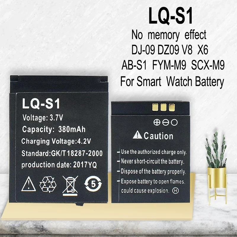 1-100PCS LQS1 3.7V 380mAh Smar - Watch V8 评论和价格