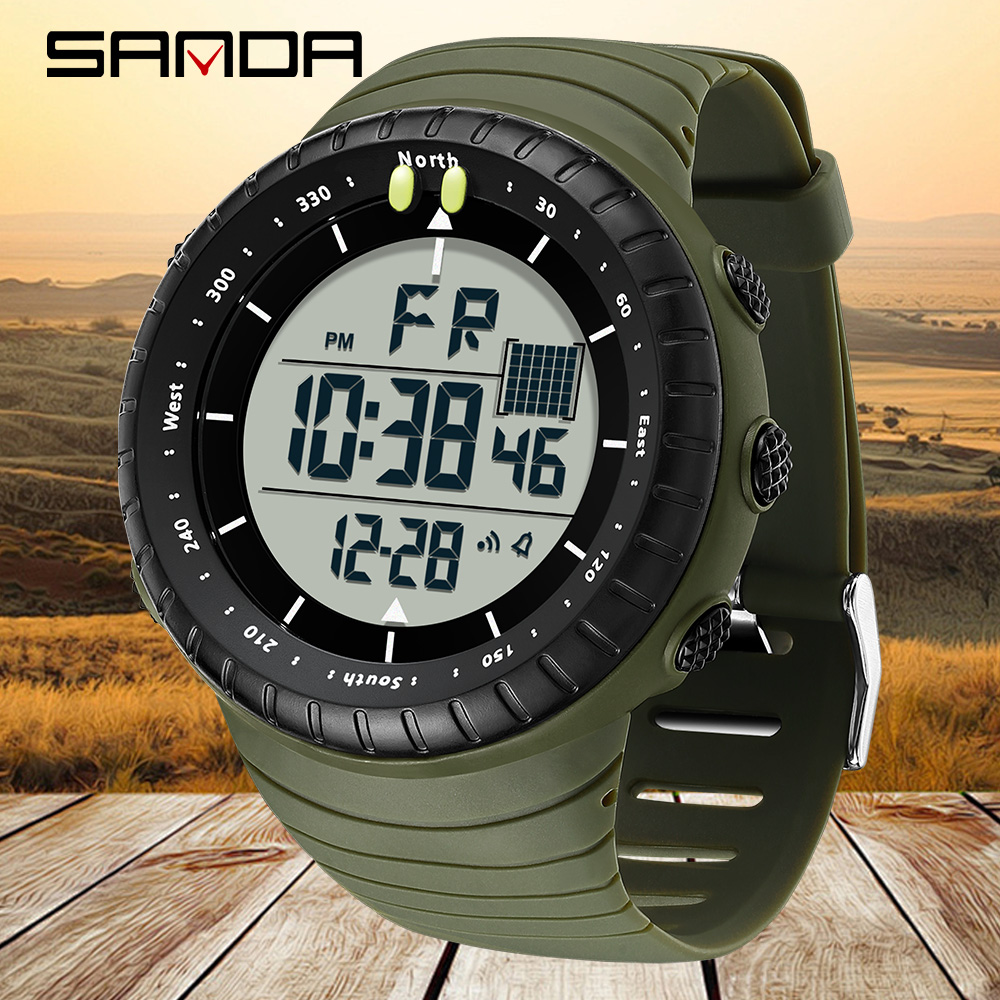 SANDA New 6256 Men's Electroni - Tide Watch Surf 评论和价格