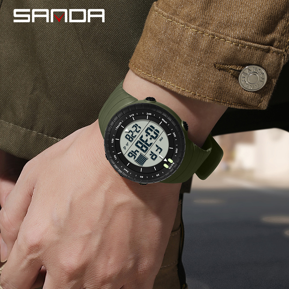 SANDA New 6256 Men's Electroni - Tide Watch Surf 评论和价格