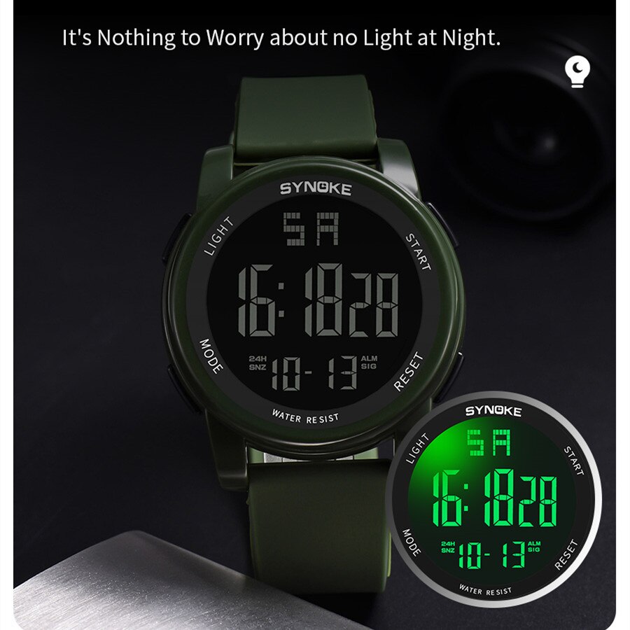 SYNOKE Men Outdoor Sports Mult - Tide Watch Surf 评论和价格