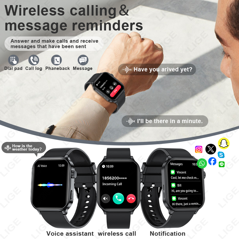 LIGE Original Brand Smart Watc - Smartwatch Branded Watches For Women 评论和价格