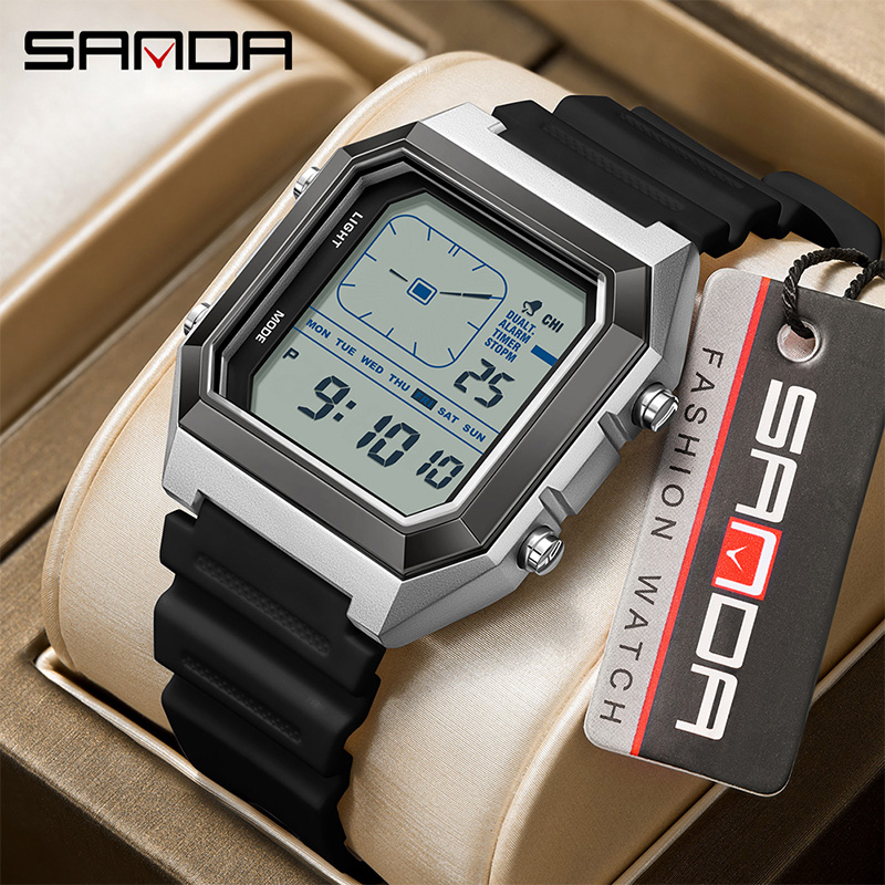 SANDA 6307 New Men's Digital M - Tide Watch Surf 评论和价格